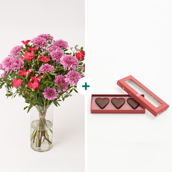 Den kærlige tanke til mor med marcipanhjerter